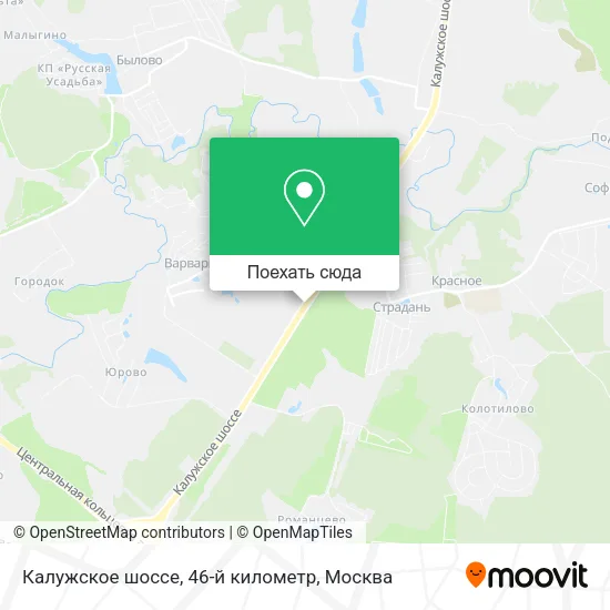 Карта Калужское шоссе, 46-й километр