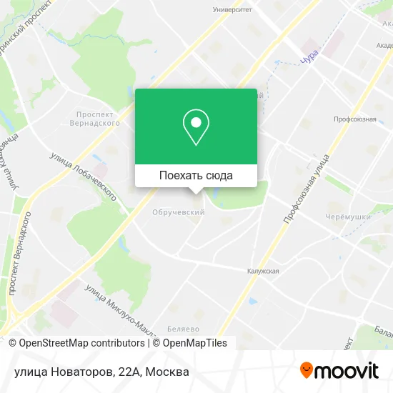 Карта улица Новаторов, 22А