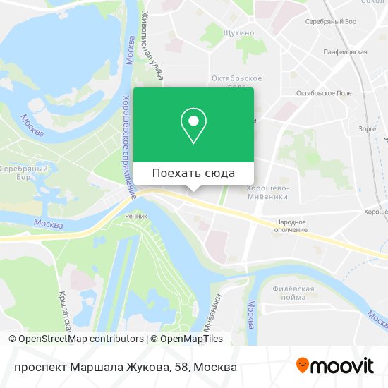 Карта проспект Маршала Жукова, 58