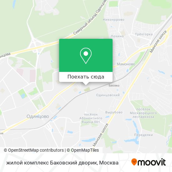 Карта жилой комплекс Баковский дворик