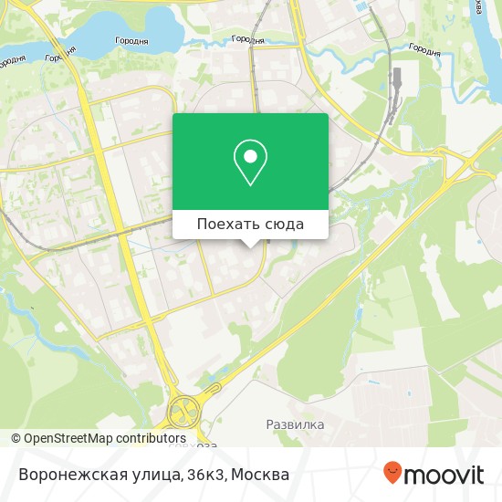 Карта Воронежская улица, 36к3