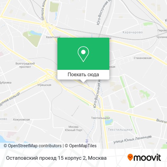 Карта Остаповский проезд 15 корпус 2