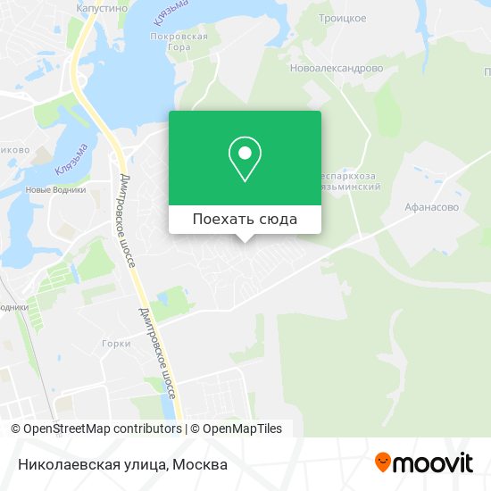 Карта Николаевская улица