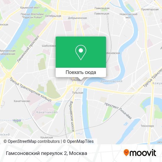 Карта Гамсоновский переулок 2