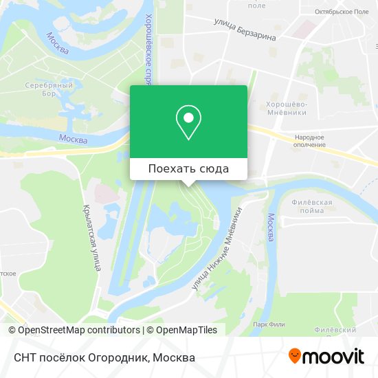 Карта СНТ посёлок Огородник
