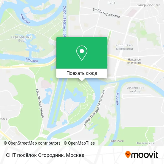 Карта СНТ посёлок Огородник