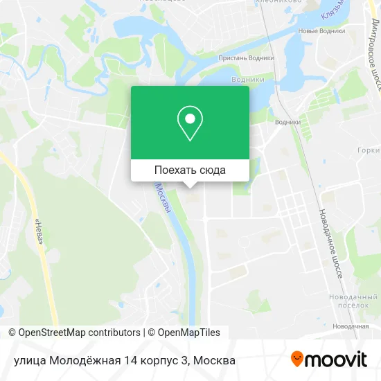 Карта улица Молодёжная 14 корпус 3
