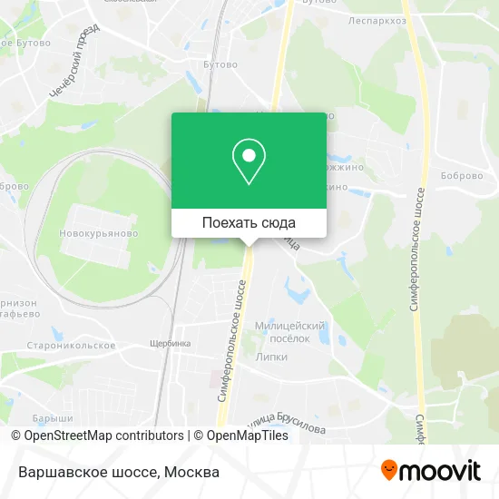 Карта Варшавское шоссе