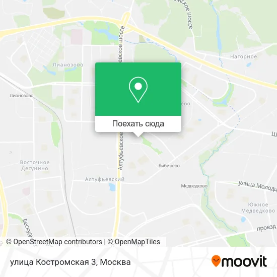 Карта улица Костромская 3