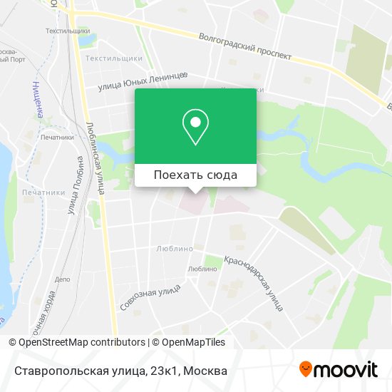 Карта Ставропольская улица, 23к1