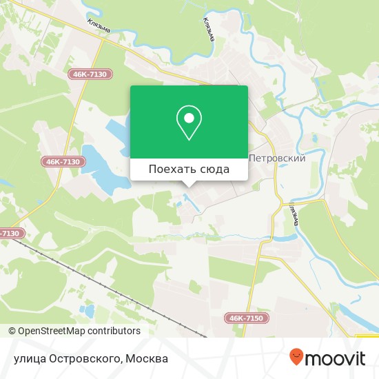 Карта улица Островского