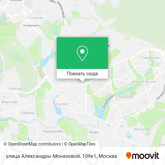 Карта улица Александры Монаховой, 109к1