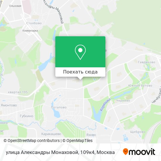 Карта улица Александры Монаховой, 109к4