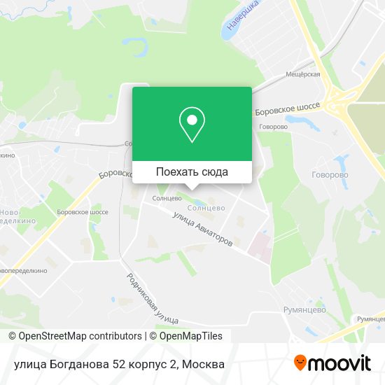 Карта улица Богданова 52 корпус 2