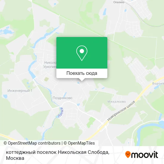 Карта коттеджный поселок Никольская Слобода