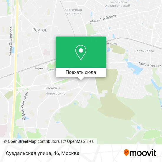 Карта Суздальская улица, 46