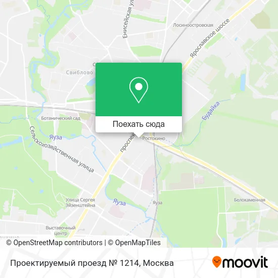 Карта Проектируемый проезд № 1214