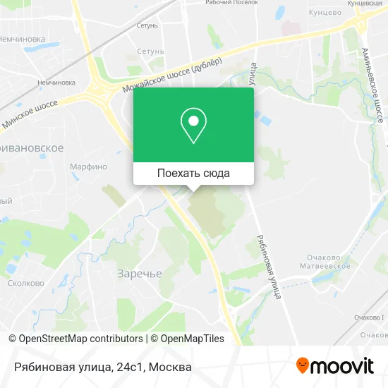 Карта Рябиновая улица, 24с1