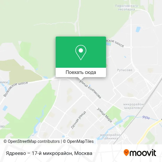Карта Ядреево – 17-й микрорайон