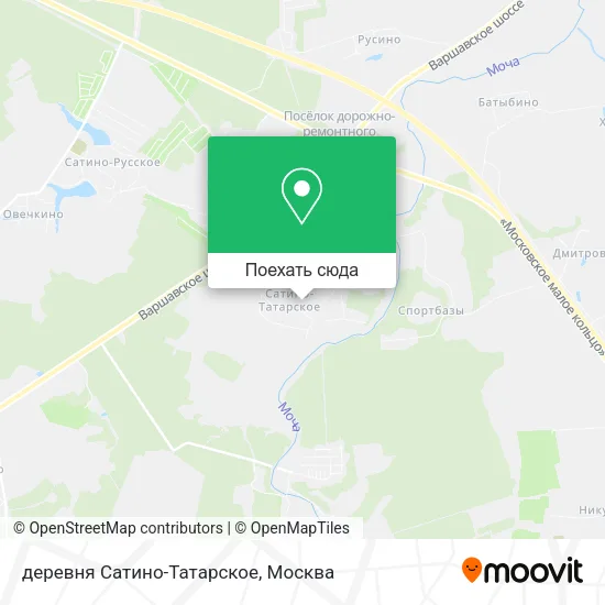 Карта деревня Сатино-Татарское
