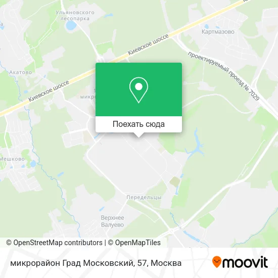 Карта микрорайон Град Московский, 57