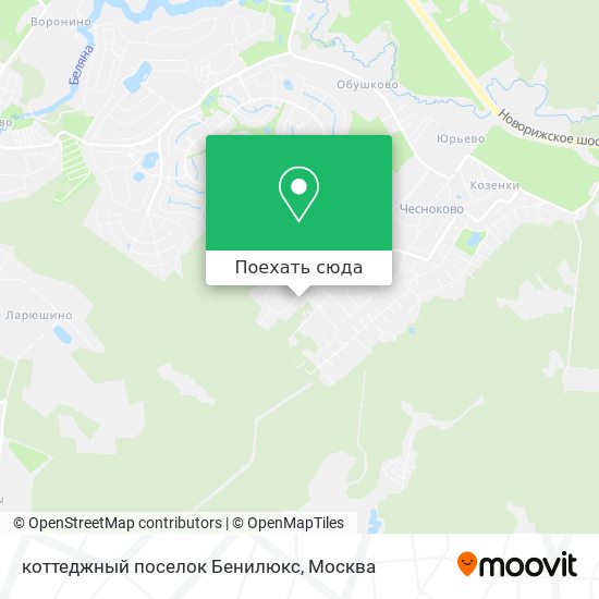 Карта коттеджный поселок Бенилюкс