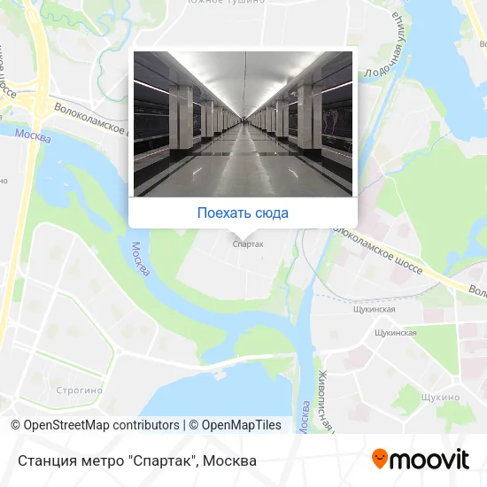 Карта Станция метро "Спартак"