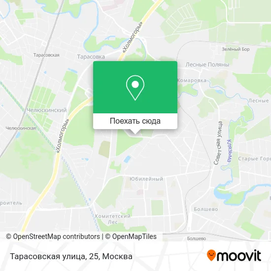 Карта Тарасовская улица, 25