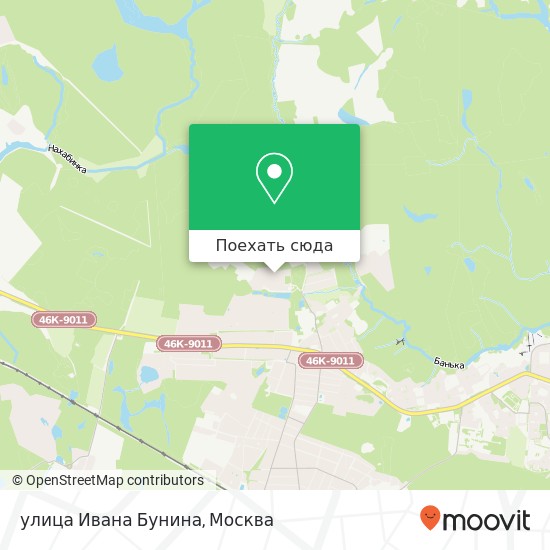 Карта улица Ивана Бунина