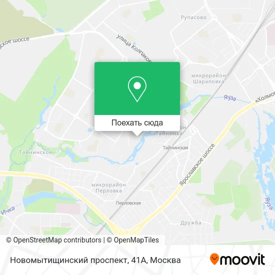 Карта Новомытищинский проспект, 41А