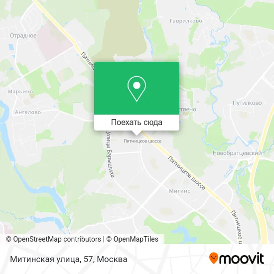Карта Митинская улица, 57