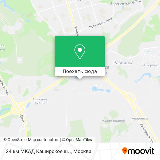 Карта 24 км МКАД Каширское ш. .