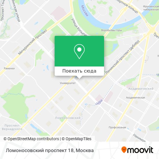 Карта Ломоносовский проспект 18