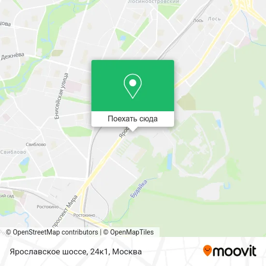 Карта Ярославское шоссе, 24к1