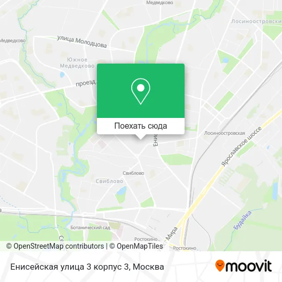 Карта Енисейская улица 3 корпус 3