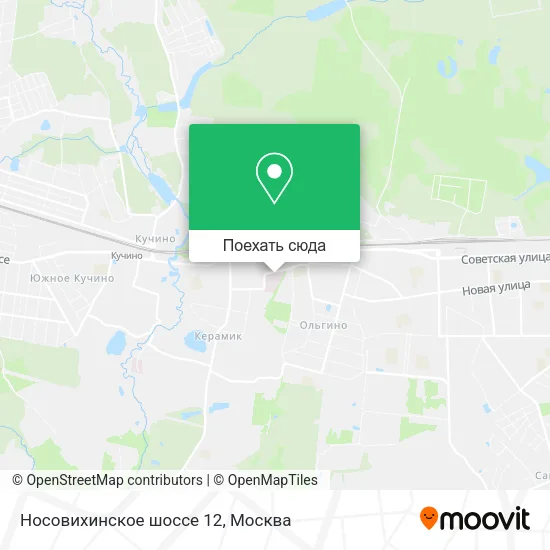 Карта Носовихинское шоссе 12