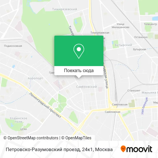 Карта Петровско-Разумовский проезд, 24к1
