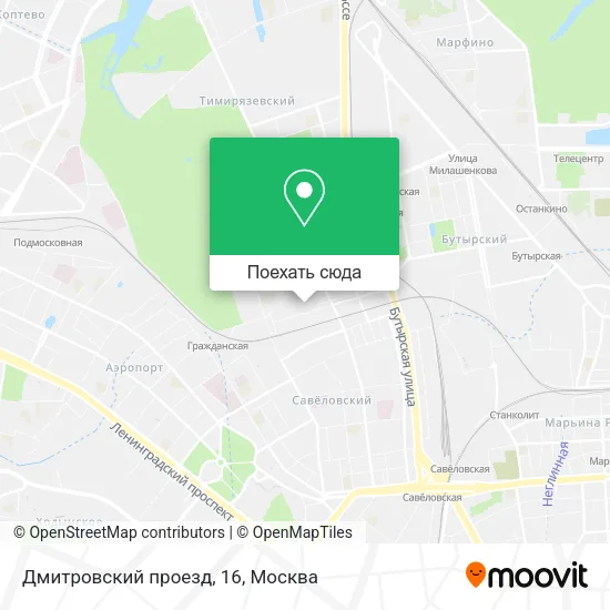 Карта Дмитровский проезд, 16