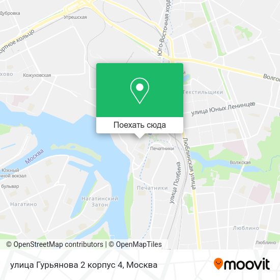 Карта улица Гурьянова 2 корпус 4