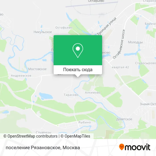 Карта поселение Рязановское
