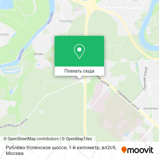 Карта Рублёво-Успенское шоссе, 1-й километр, вл2с9
