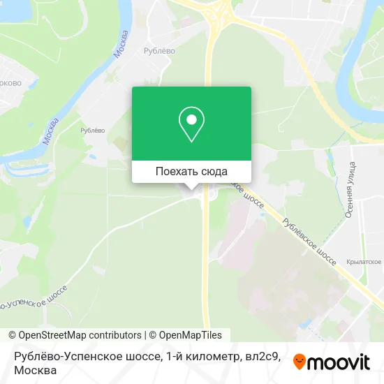 Карта Рублёво-Успенское шоссе, 1-й километр, вл2с9