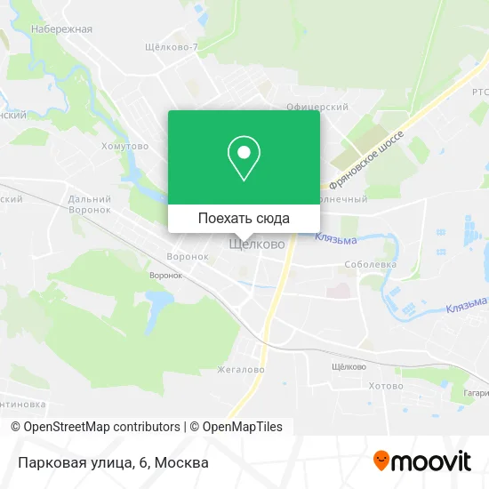Карта Парковая улица, 6