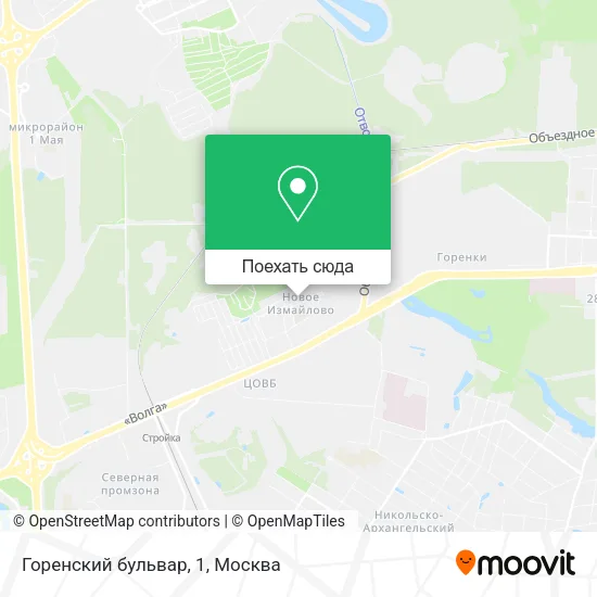 Карта Горенский бульвар, 1