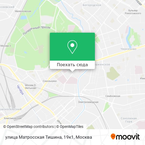 Карта улица Матросская Тишина, 19к1