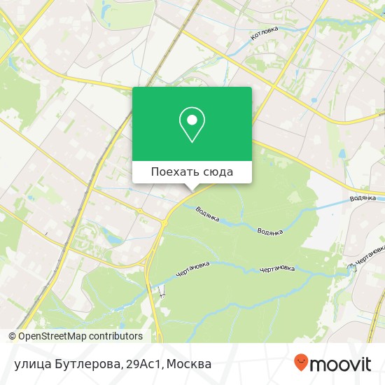 Карта улица Бутлерова, 29Ас1