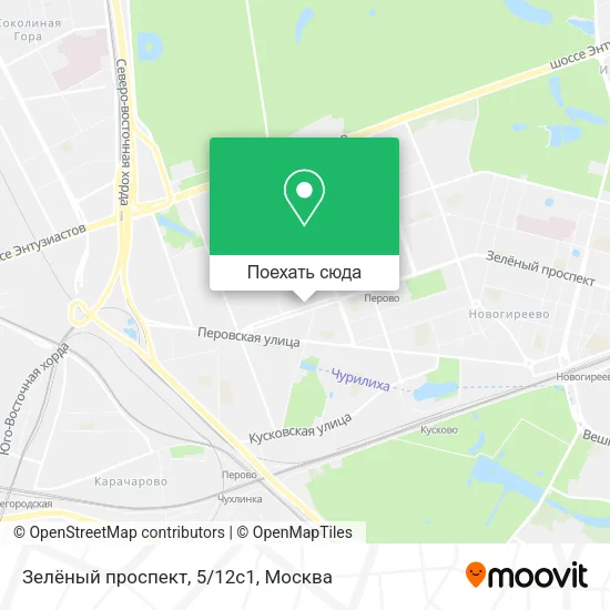 Карта Зелёный проспект, 5/12с1