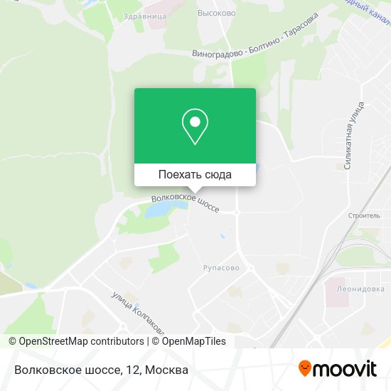 Карта Волковское шоссе, 12
