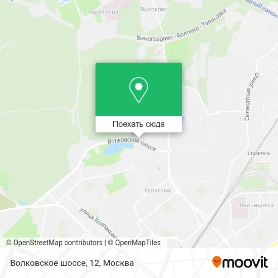 Карта Волковское шоссе, 12