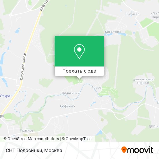 Карта СНТ Подосинки